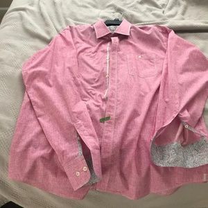 Bugatchi Casual Dress Shirt - Pink, Large